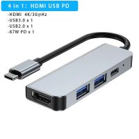 ตัวแยก3.0 11 In 1ชนิด C ด็อค USB C ตัวแปลงแบบหลายพอร์ต4K HDMI เข้ากันได้ RJ45ศูนย์กลางสำหรับ MacBook Sd/tf VGA PD