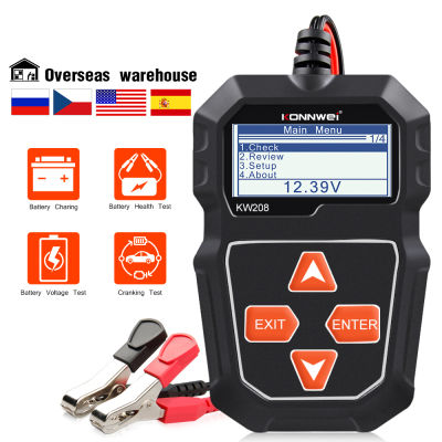 KONNWEI KW208 Car Battery Tester 12V 100 to 2000CCA Cranking Charging Circut Tester Battery Analyzer 12 Volts Battery Tools