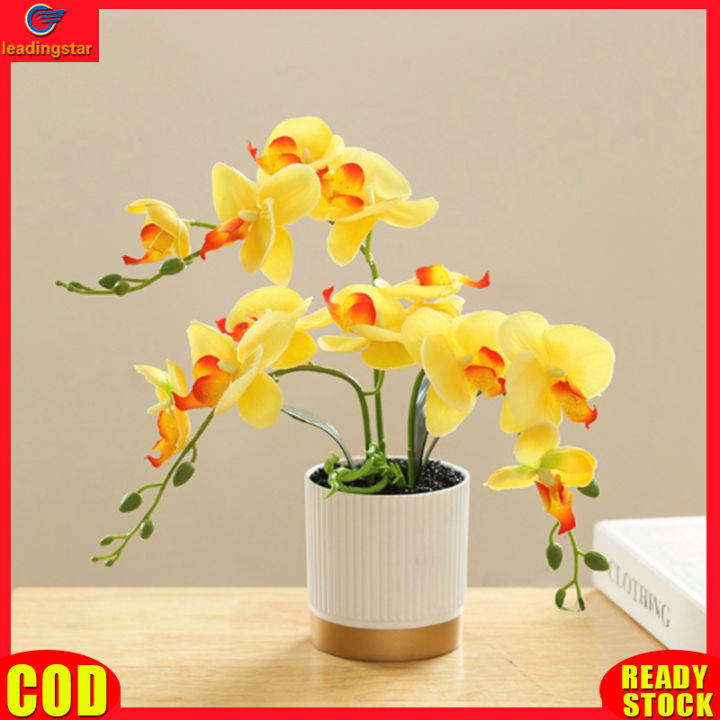 leadingstar-rc-authentic-3-heads-artificial-butterfly-orchid-bonsai-simulation-fake-potted-plants-for-home-bedroom-living-room-decoration