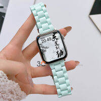 41 มม. 45 มม. สายรัดสีลูกกวาดสำหรับสายคาด Apple Watch 38 มม. 42 มม. 44 มม. 40 มม. พลาสติกเปลี่ยนสายนาฬิกาข้อมือเข็มขัด Lady Girls i Watch Series 7 6 5 4 3 อุปกรณ์เสริม