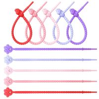 10pcs Silicone Reusable Bag Ties Twist Wire Fasten Cable Zip Tie Headset Data Line Wire Universal Magic Tie Cable Management