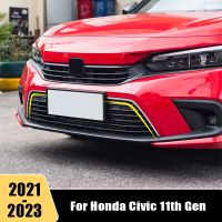 【YF】 For Honda Civic 11th Gen 2021 2022 2023 Car Front Bumper Grille The License Of Both Sides Plate Covers Decoration Accessories