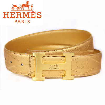 เข็มขัดผู้ชายNew∮ HermesในปารีสหรูหรายอดนิยมคลาสสิกHโลโก้ข้อความเกรดดีเยี่ยมเข็มขัดยีนส์