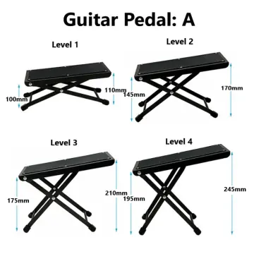 4 Levels Height Adjustable Guitar Foot Rest Stool, Foldable Guitar Foot  Stand for Guitars Ukulele Classical Guitar Player, Black