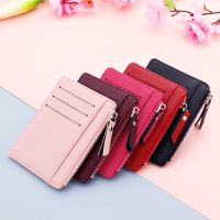 PU Leather Women ID Credit Bank Card Holder Zipper Slim Wallet Fashion Small Coin Purse Money Clip Case Cardholder Cover Card Holders