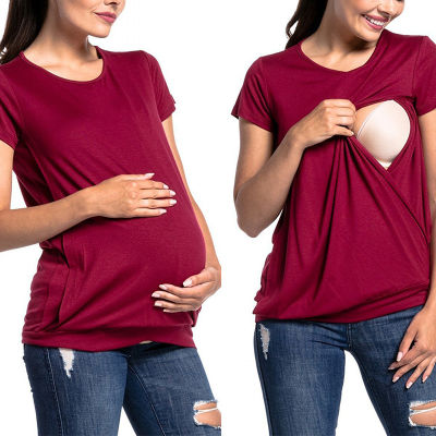 Maternity Tops Women S Comfy Short Sleeve Nursing Tunic For Breastfeeding T-Shirt Pregnancy Pregnancy Womens Clothing Mom #2022...