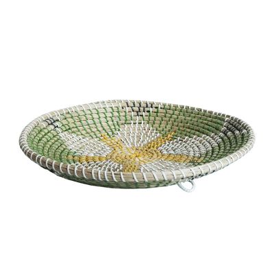 Woven Wall Basket Decor Natural Boho Seagrass Fruit Bowl Rattan Hanging Decorative for Home Bedroom Living Room