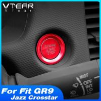 SHJGKFD Vtear Car Ignition Button Trim Engine Start Stop Ring Sticker Auto Decoration Accessories For Honda Fit GR9 Jazz Crosstar 2021