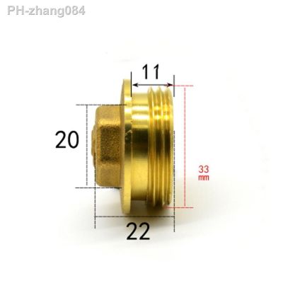 1 quot; BSP Male Pipe Hex Head Brass End Cap Plug Fitting Coupler Connector Water Gas Oil