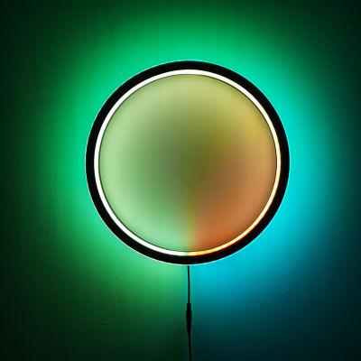 LED Colorful Modern Round Wall Lamp Remote Control Indoor Bedroom Living Room Decoration Home Decor Lamp Wall Light