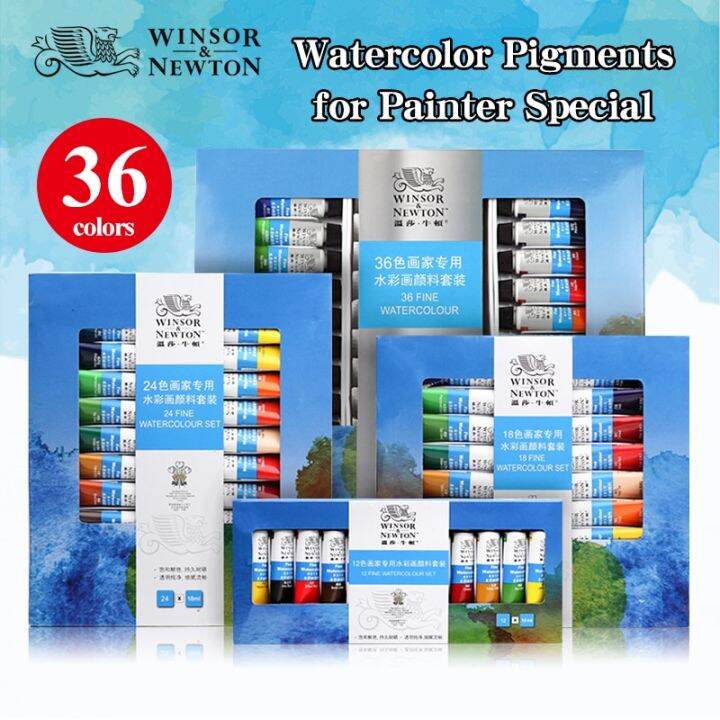 winsor-amp-newton-professional-watercolor-paint-pigment-12-18-24-36-colors-10ml-water-color-painting-pigment-for-artists-smooth-fine