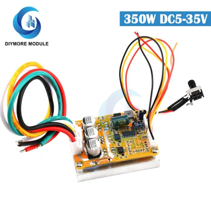 DC 5 36V 350W BLDC Three Phase Brushless (With Hall) Motor Controller