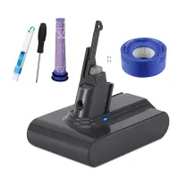Replace V7 Battery Adapter+Pre-Filter Full Kit 21.6V for Dyson V7 Animal/Extra/Absolute/Trigger Vacuum Cleaners