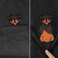 CLOOCL Cotton T-Shirt Fashion Pocket Rottweiler Printed T-shirt Mens for Women Shirts Harajuku Casual Tops Cotton Tees