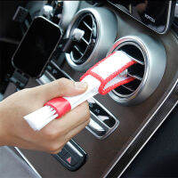 แปรงระบายอากาศในรถยนต์แปรงสองหัว Conditioner Grille Duster Auto Detailing Cleaner อุปกรณ์ตกแต่งภายในรถยนต์