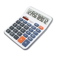 Popular 12 Digits Big Button Office Stationary Electronic Calculator Counter Solar &amp; Battery Power Desktop Calcularadora Calculators