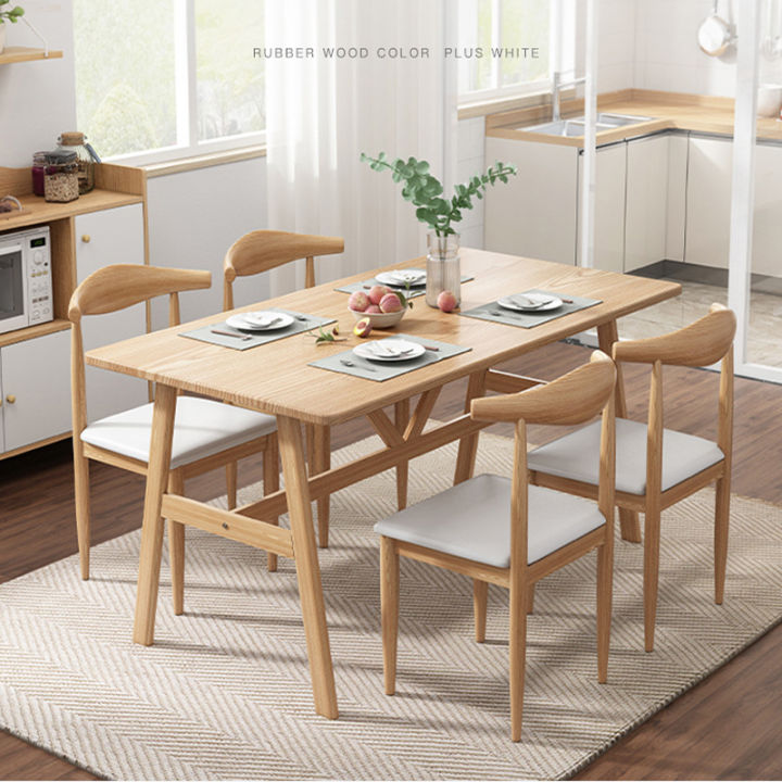 Dining table small household modern minimalist dining table and chair ...