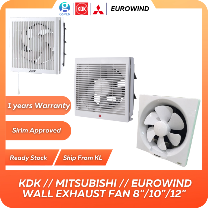 KDK / MITSUBISHI / EUROWIND Wall Mount Exhaust Ventilating Fan 8" / 10