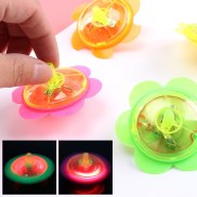 Children Kids Hand Turn Rotating Gyro Toys Mini Luminous Flashing