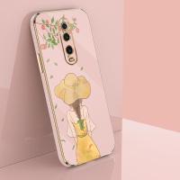 เคสสำหรับ Xiaomi Redmi K50การเล่นเกม K50โปร K50อัลตร้า K40อัลตร้าโปร K30S K40S อัลตร้า K30อัลตร้า K30โปรเคสโทรศัพท์ชุบหรูหราบางเฉียบรูปการ์ตูนเด็กผู้หญิงน่ารักฝาหลังซิลิโคนรูปสี่เหลี่ยมสำหรับผู้หญิงที่มี K40