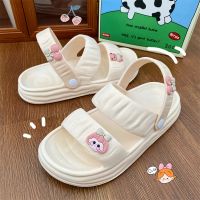 appearance high of summer slippers female cartoon antiskid ins platform outside joker two soft bottom cool