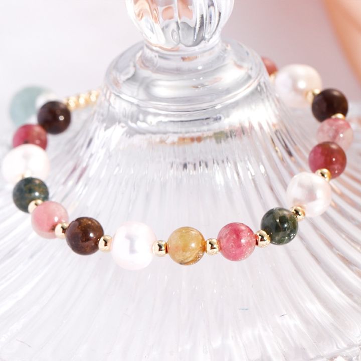 cod-colorful-crystal-bracelet-female-strawberry-amethyst-yellow-hair-peach-blossom-tourmaline-transfer-emerald