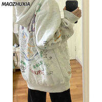 เสื้อกันหนาวผู้หญิงหมวกคู่ผ้าคอตตอน MAOZHUXIA