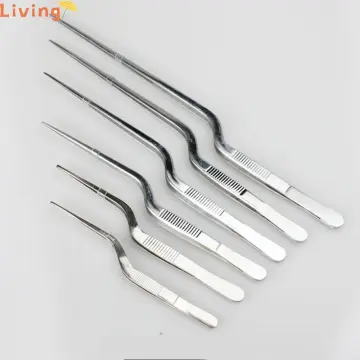 BK6H Kitchen Tool Chef Serving Presentation BBQ Clip Stainless Steel  Barbecue Tongs Food Tweezer