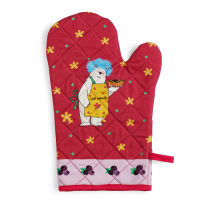 SuperSOSO! Cotton Oven Mitts &amp; Cotton Pot Holder Gift Set in red or yellow