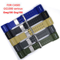 (ร้อน) สร้อยข้อมือสายนาฬิกาสำหรับ Casio Gwg100 Gsg100ทุกวงร้ายแรงสำหรับ Casio นาฬิกาสายนาฬิกาข้อมือยางซิลิโคน