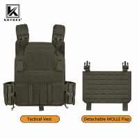 KRYDEX Laser Cut Vest + Front Panel Kit W/ EVA Plate Tactical Quick Release Tube Cummerbund /Shoulder Plate Carrier RANGER GREEN