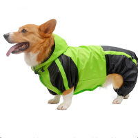 Corgi Dog Clothes Jumpsuit Waterproof Clothing Pembroke Welsh Corgi Dog Raincoat Hooded Rain Jacket Dropship Outfit