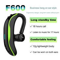 hot【DT】 New F600 bluetooth headset Handsfree Mic Ergonomic Driving Business Earphone