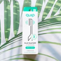 หัวแปรงรีฟิล สำหรับแปรงฟันไฟฟ้า ขนแปรงนุ่ม Brush Head Refill Soft Bristles, White/Gray 1 Brush Head (quip®)