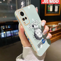 JIUMOO เคสสำหรับ Vivo X60 X60 Pro ลายตัวถังท้องฟ้าใหม่กรอบพื้นผิวขอบสี่เหลี่ยมเคสนิ่มซิลิกาเจลกันกระแทกเคสมือถือฝาครอบป้องกันเลนส์กล้องถ่ายรูปรวมทุกอย่าง