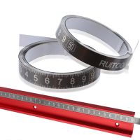 Stainless Steel Miter Track Tape Measure Self Adhesive Woodworking Ruler Rust-Proof Metric Scale Ruler Rust-Proof Woodwork Tools Linear Measurement