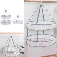 Hanging Clothes Drying Basket Single Layer/Double Layer Folding Drying Racks Sweater Anti-Deformation Thickened Net Pocket