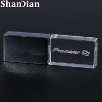 【CW】 New Metal with Crystal USB Flash Drive High Speed Write Memory Stick Color LED Light Pioneer DJ Premium Pen Drive 64GB 128GB