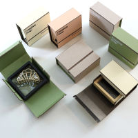 Necklace Jewellry Accessories Packaging Case Solid Color Box Folding PE Film Box Paper Case