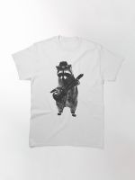 MenS Funny T Shirts Raccoon Wielding Ukulele Oversized Causal Cotton Short Sleeve Unisex Top Tees Clothes Roupas Masculinas 5Xl S-4XL-5XL-6XL