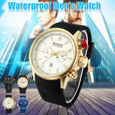 สายรัดนาฬิกาซิลิโคนกันน้ำสำหรับผู้ชายแบบคลาสสิกนาฬิกาข้อมือควอตซ์แนวธุรกิจของขวัญสำหรับงานเลี้ยง