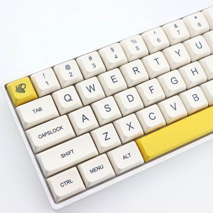 137-key-honey-milk-keycaps-pbt-keyboard-keycap-xda-profile-sublimation-milk-white-english-mechanical-keyboard-key-cap-basic-keyboards