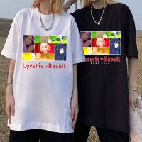 Anime Lycoris Recoil Tshirt Chisato Nishikigi Takina Inoue Graphic T Shirt Men Cozy T-shirts Oversized Harajuku Streetwear