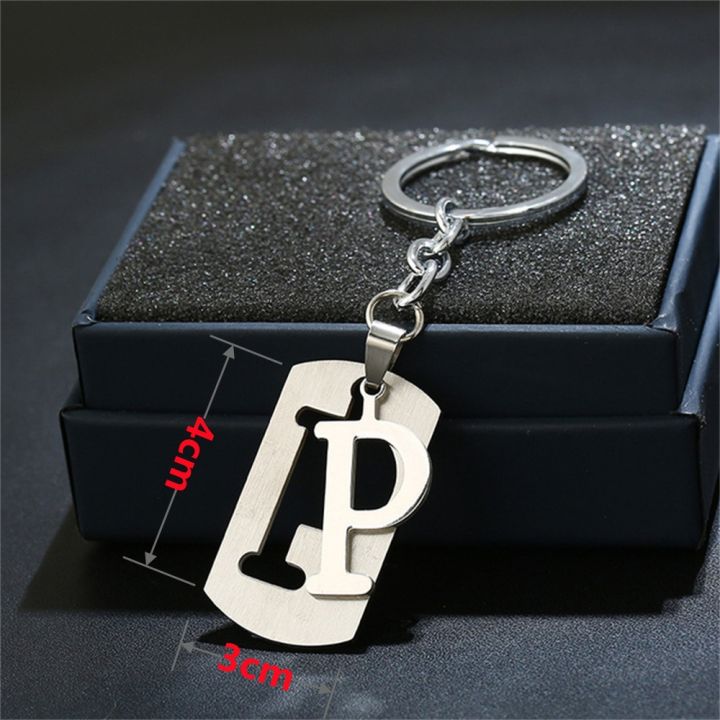 stainless-steel-26-letters-keychain-wallet-decoration-double-deck-metal-initial-letter-pendant-with-key-holder-for-men-cool-gift