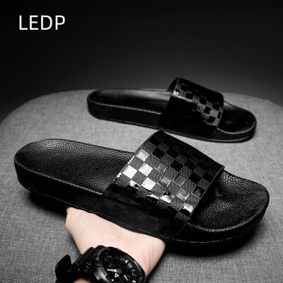 【CC】ஐ✶  Beach Slippers New Mens Thick Sole Fashion Wear-resistant Non-slip Flip Flops Shoes Men