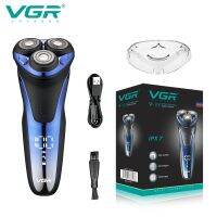 VGR Electric Shaver Professional Razor Waterproof Beard Trimmer Rotary 3D Floating Shaving Rechargeable Electric For Men V-306