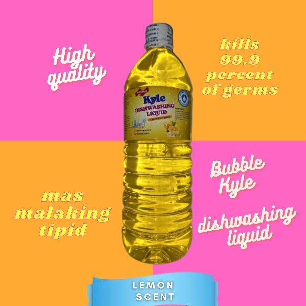 Bubble Kyle Dishwashing Liquid High Quality Lemon Scent 1 liter Lazada PH