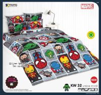 TOTO ?(KW32)? มาเวลฮีโร่ Marvel Hero ชุดผ้าปูที่นอน ชุดเครื่องนอน ผ้าห่มนวม  ยี่ห้อโตโตแท้100%