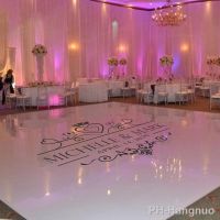 【hot】﹍  Wedding Floor Decal Vinyl Sticker Custom Name   Date Wall Window Door Removable Mural  C1019