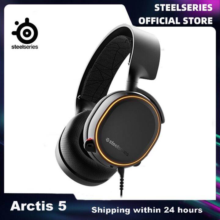 SteelSeries Arctis 5 RGB Gaming Headset Surround Sound DTS Headphone X